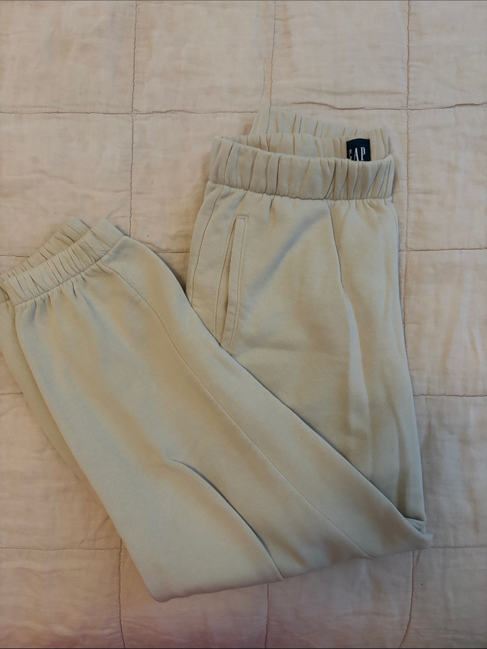 GAP Cream Cozy Sweatpants